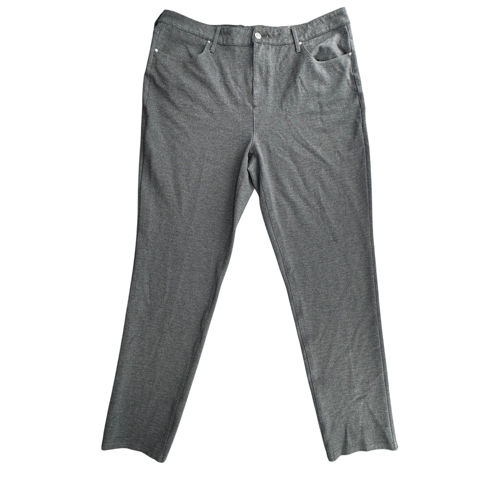 Chico's Ponte Knit Pants 3T Straight Leg Stretch 5-Pocket Office Classic Minimal